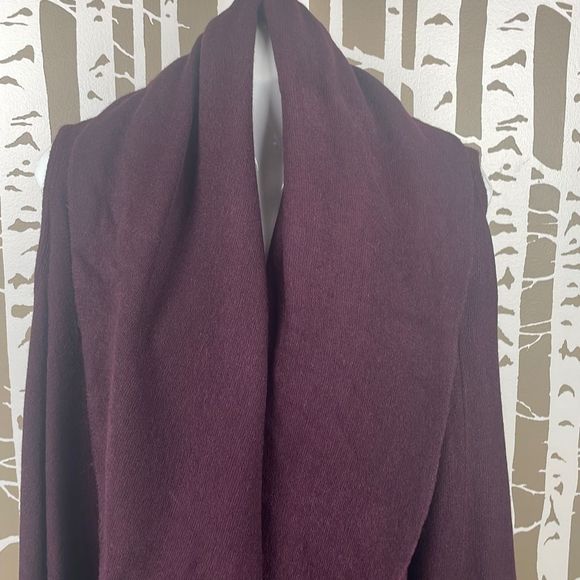 Plum Purple Sweater Knit Circle Vest NEW - Picture 4 of 12